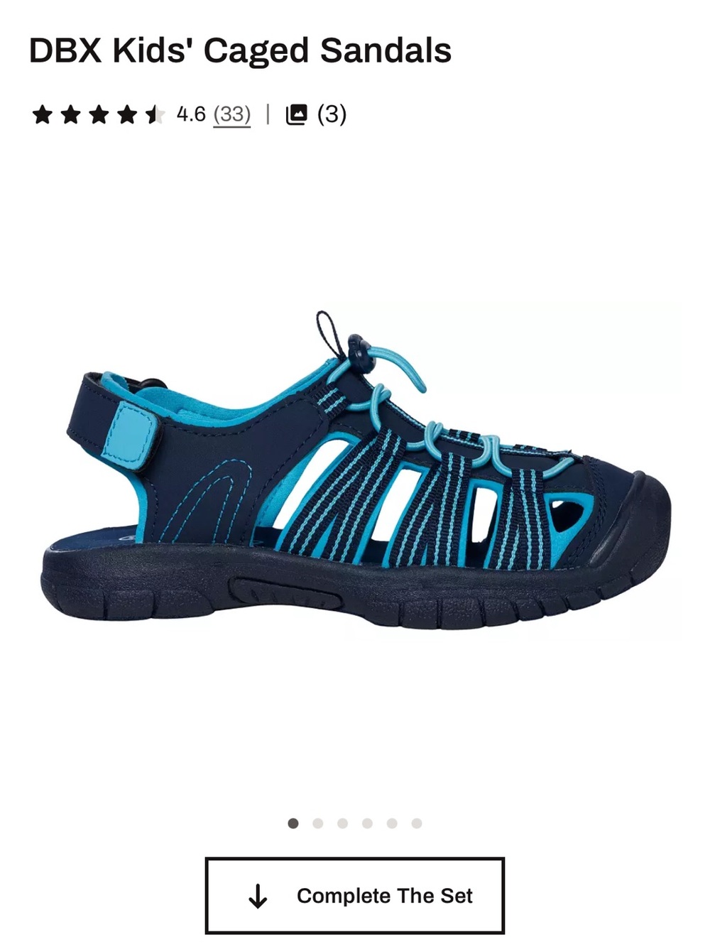 DBX Kids' Caged Sandals - Navy & Teal
